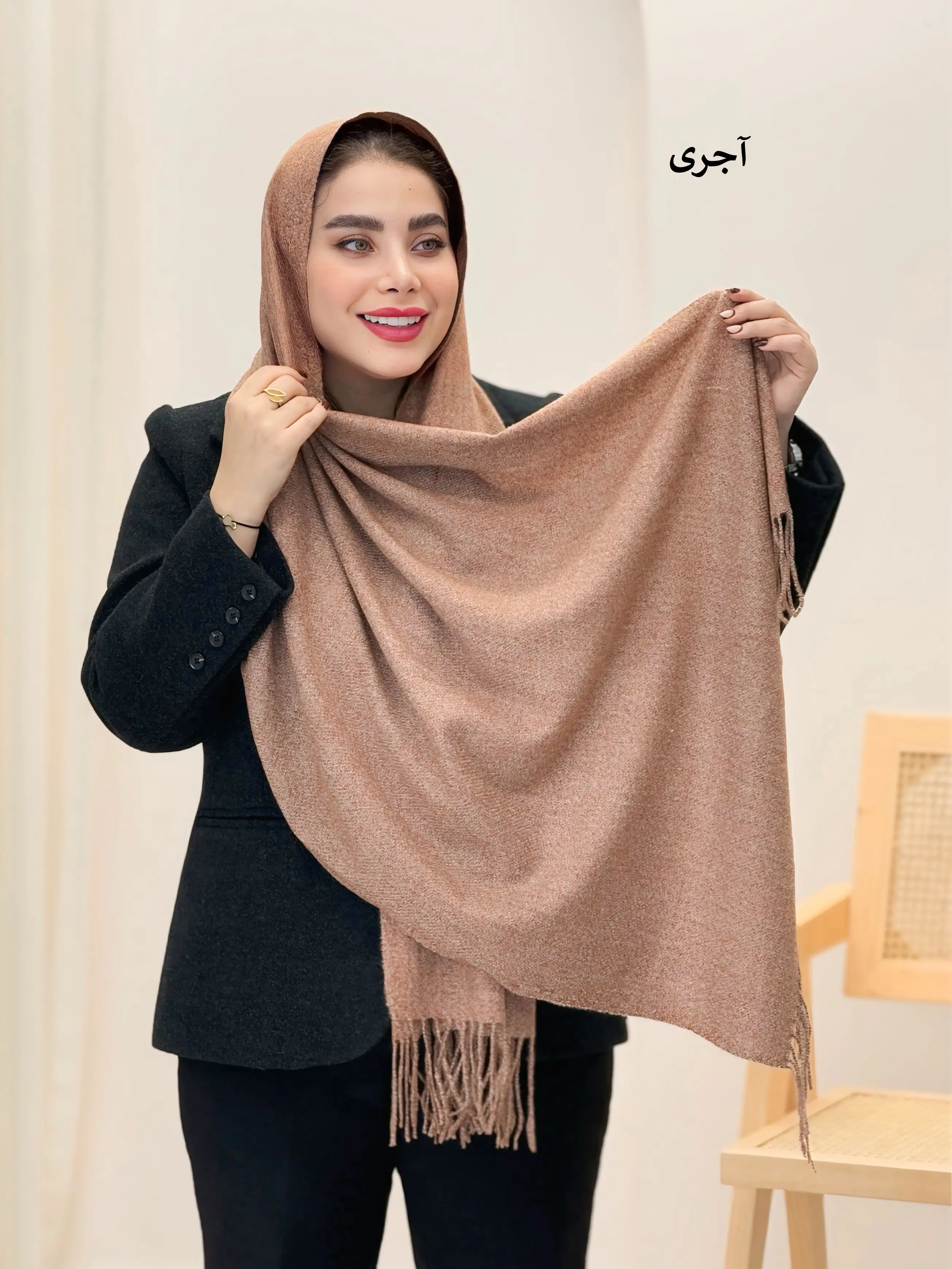 3668-شال موهر دونه برفی